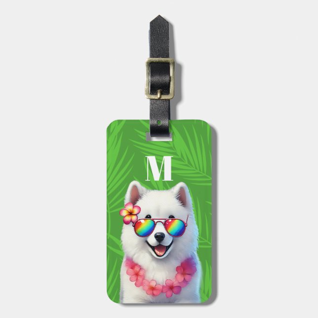 Samoyed Dog Luggage Tags (Front Vertical)