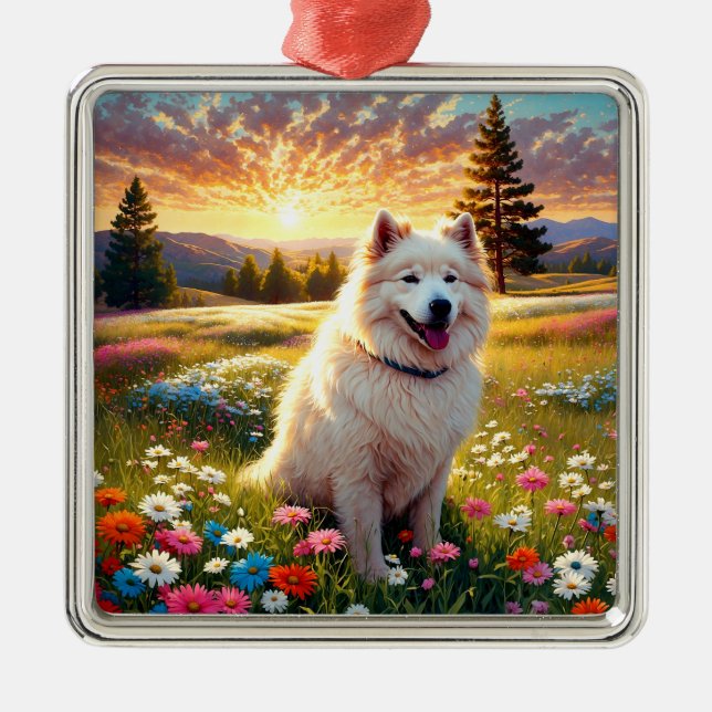 Samoyed Dog   Metal Ornament (Front)