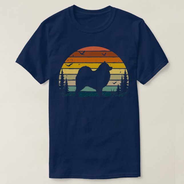 Samoyed Dog Retro Vintage  T-Shirt (Design Front)