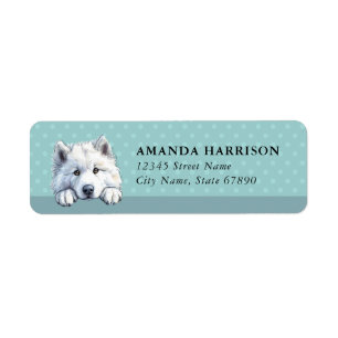 Samoyed Dog Return Address Labels