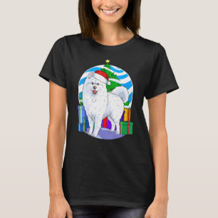 Samoyed Dog Santa Christmas Tree Decor T-Shirt