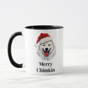 Samoyed Dog Santa Hat Christmas Mug