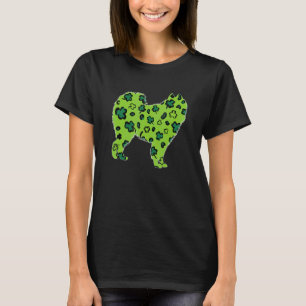 Samoyed Dog St Patrick S Day Green Leopard Shamroc T-Shirt