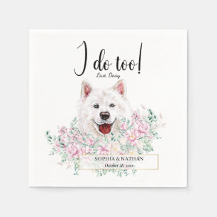 Samoyed Dog Wedding Cocktail Napkins