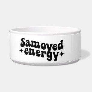 Samoyed Energy Ceramic Dog Bowl