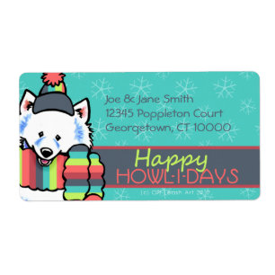 Samoyed Eskie Happy Howlidays