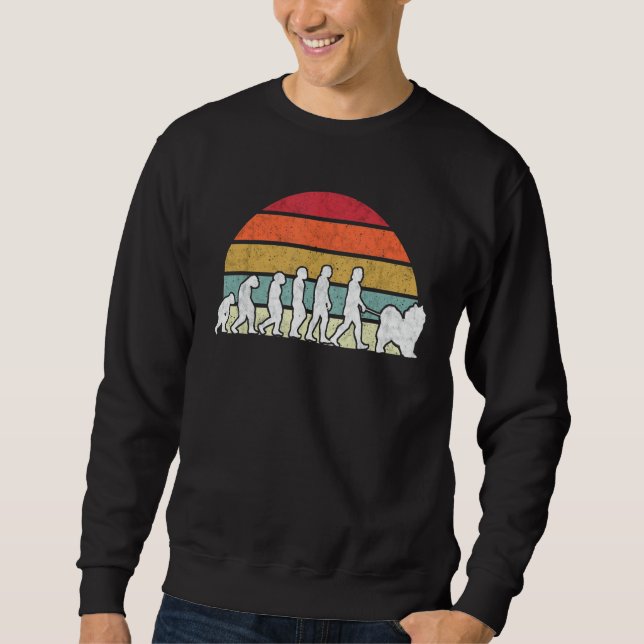 Samoyed Evolution Nordic Sled Dog Samoyed Sweatshirt (Front)