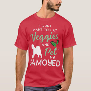 Samoyed Funny Vegan Dog Lover Owner Xmas Birthday  T-Shirt