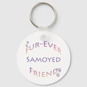 Samoyed Furever Friend Keychain