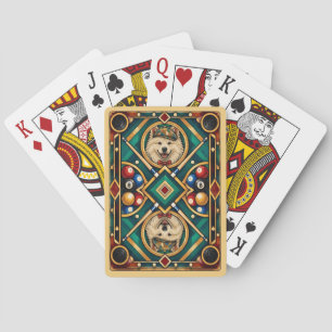 Samoyed, Geometric Mosaic Playing Cards