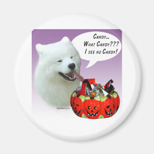 Samoyed Halloween Candy Magnet