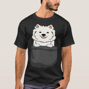 Samoyed in pocket cute mom dad dog T-Shirt