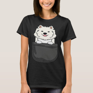 Samoyed in pocket cute mom dad dog T-Shirt