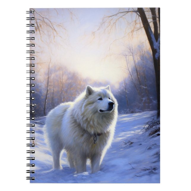 Samoyed Let It Snow Christmas Notebook (Front)