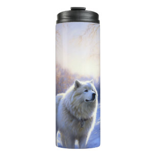 Samoyed Let It Snow Christmas Thermal Tumbler