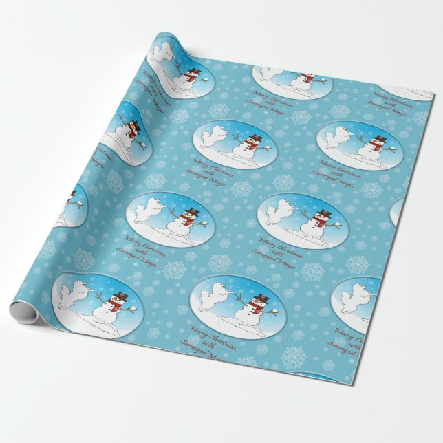 Samoyed Magic Wrapping Paper: Matte, Glossy, Linen Paper (Unrolled)