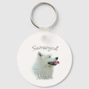 Samoyed Mom 2 Keychain