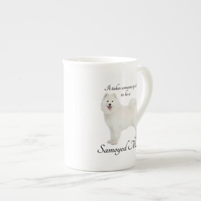 Samoyed Mom Bone China Mug (Front Right)