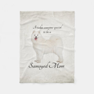 Samoyed Mom Fleece Blanket