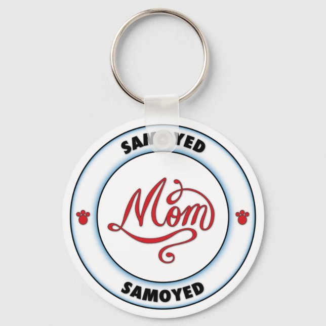 SAMOYED mom Keychain (Front)