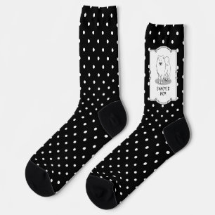 Samoyed Mom (white) Cute Funny Dog Mom Socks