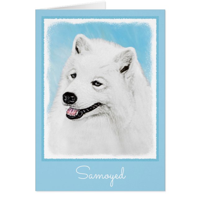 Samoyed Painting - Cute Original Dog Art (Front)