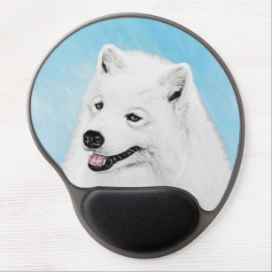 Samoyed Painting - Cute Original Dog Art Gel Mouse Pad