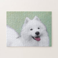 Samoyed Painting - Cute Original Dog Art