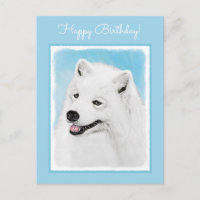 Samoyed Painting - Cute Original Dog Art