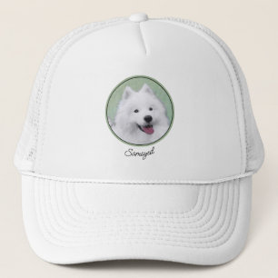 Samoyed Painting - Cute Original Dog Art Trucker Hat
