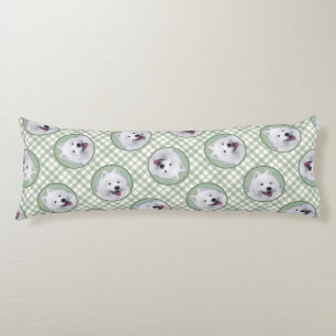 Samoyed Painting White Cute Original Pet Dog Art Body Pillow