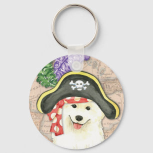 Samoyed Pirate Keychain