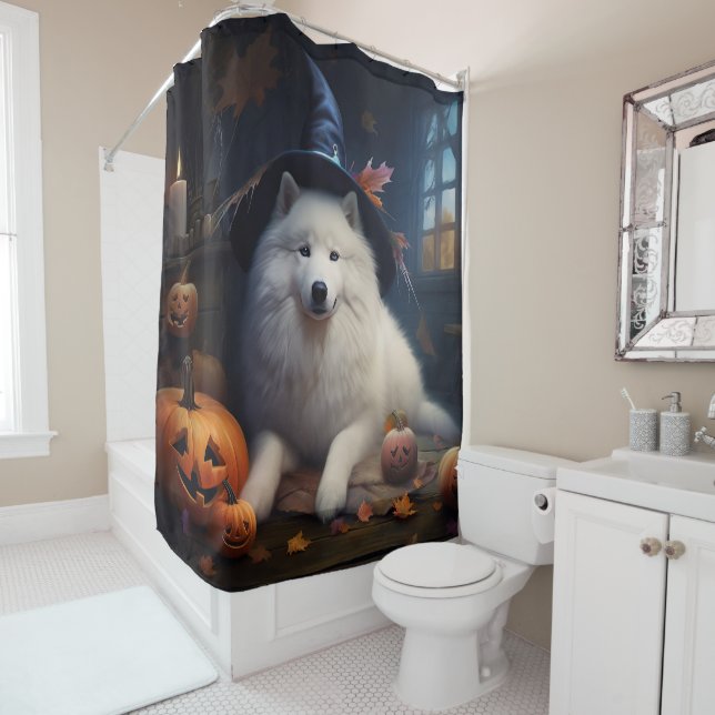 Samoyed Pumpkins Halloween Scary (In Situ)