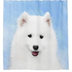 Samoyed Puppy Painting - Cute Original Dog Art