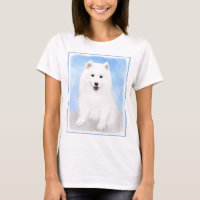 Samoyed Puppy Painting - Cute Original Dog Art
