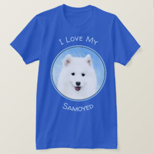 Samoyed Puppy Painting - Cute Original Dog Art T-Shirt