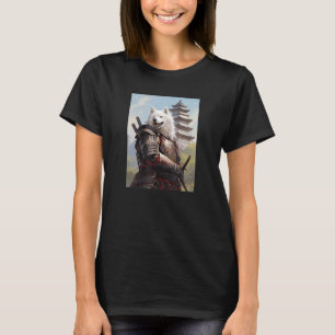 Samoyed Samurai Funny Dog Japan T-Shirt