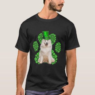 Samoyed Shamrock Paw Clovers St Patrick's Day T-Shirt