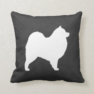 Samoyed Silhouette Throw Pillow