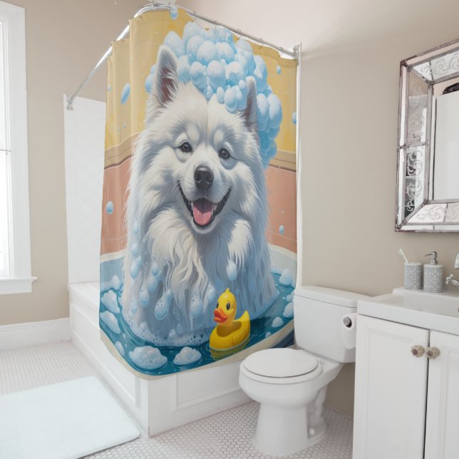 Samoyed Sloppy Sleepy Cute Funny  (In Situ)