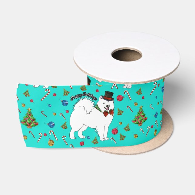 Samoyed "Snazzy Sam"  (ribbon sep.) Satin Ribbon (Spool)