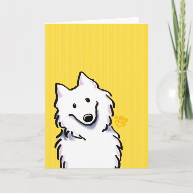 Samoyed Sunshine Stripes Card (Front)