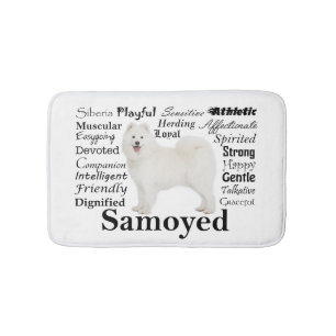 Samoyed Traits Bath Mat
