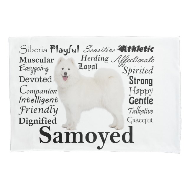 Samoyed Traits Pillow Case (Front)