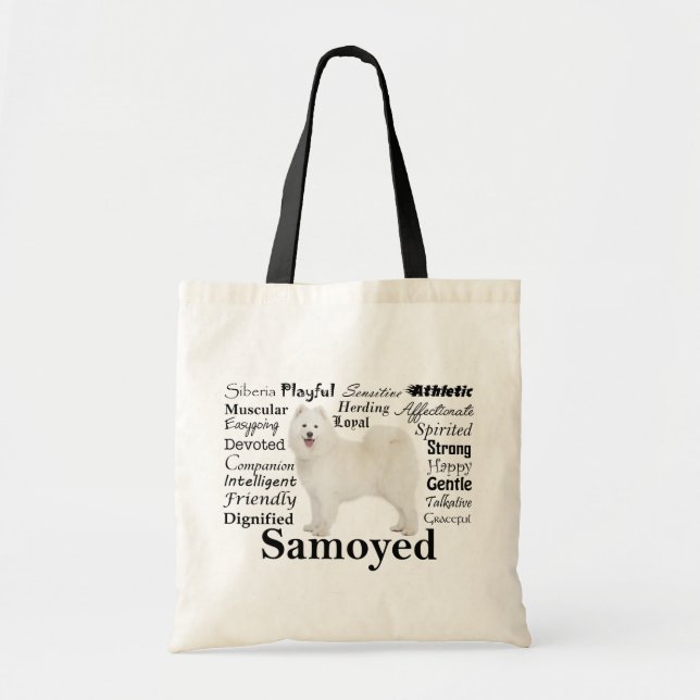 Samoyed Traits Tote Bag (Front)