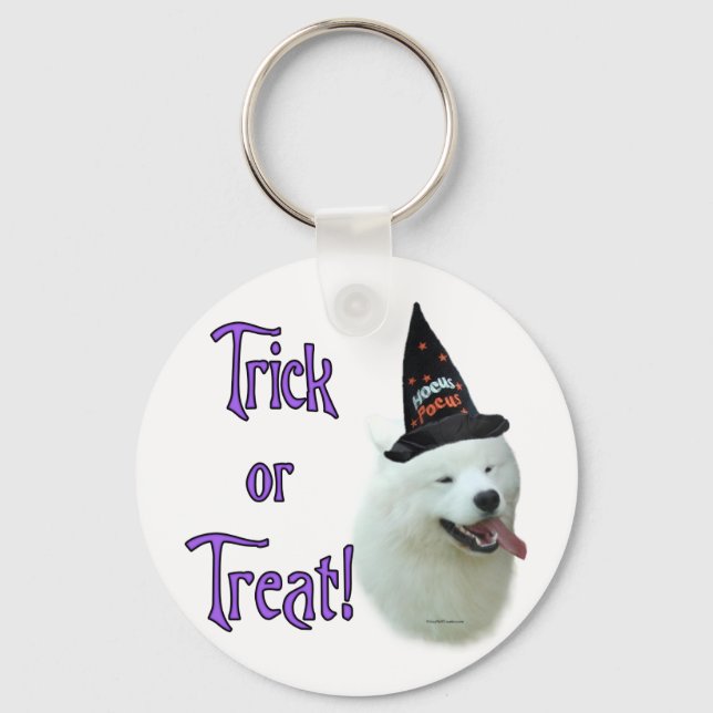 Samoyed Trick Keychain (Front)
