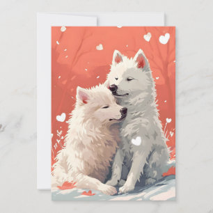 Samoyed Valentine's day  Holiday Card