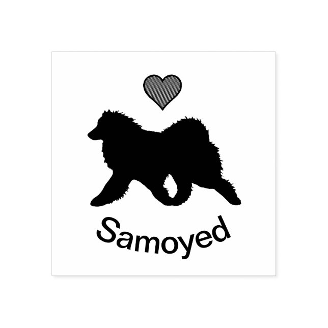 Samoyed Wood Art Stamp;   Rubber Stamp  (Imprint)