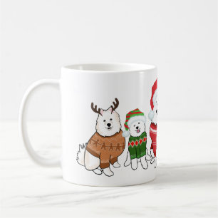 Samoyeds in Christmas Jumpers Coffee Mug