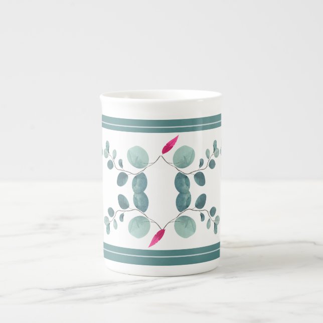 Sample beautiful Wildlife forest Leaf  Bone China Mug (Front)